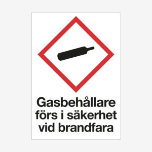 Gasbehållare förs i säkerhet