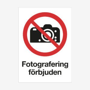 Fotografering förbjuden