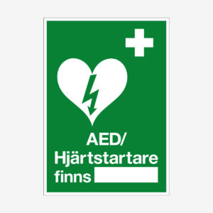 AED/Hjärtstartare finns (valfri text)