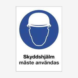 Skyddshjälm måste användas
