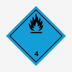 Ämen som utv. brandfarlig gas vid kontakt med vatten nr. 4.3